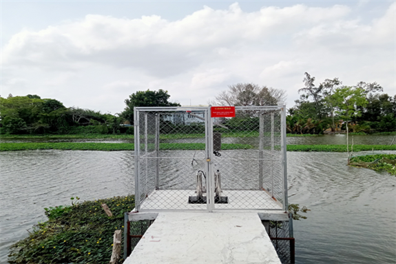 Trạm quan trắc nước tại xã Lương Tâm (cầu Xẻo Vẹt)